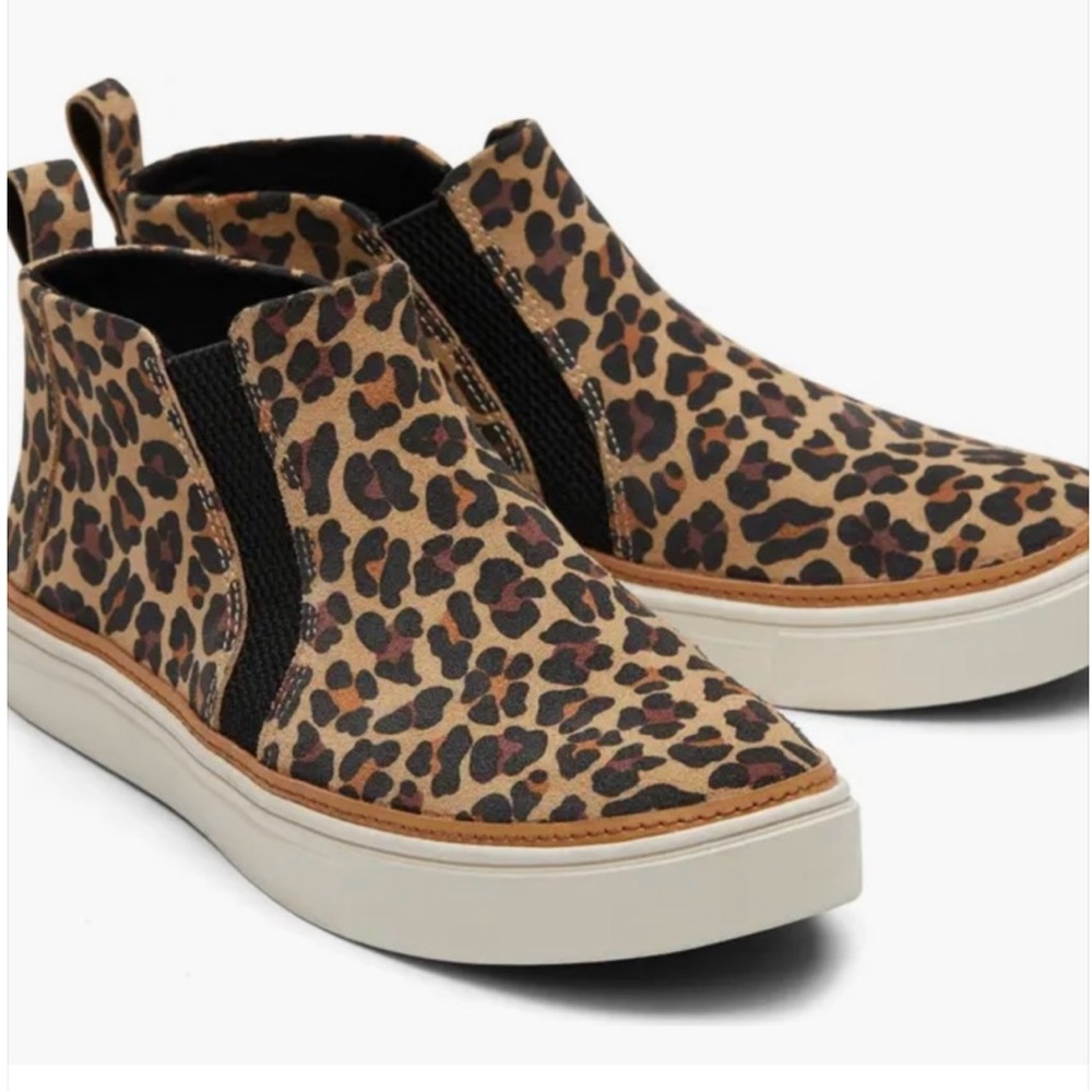 TOMS leopard sneaker booties
